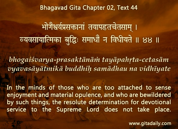Bhagavad Gita Chapter 02 Text 44