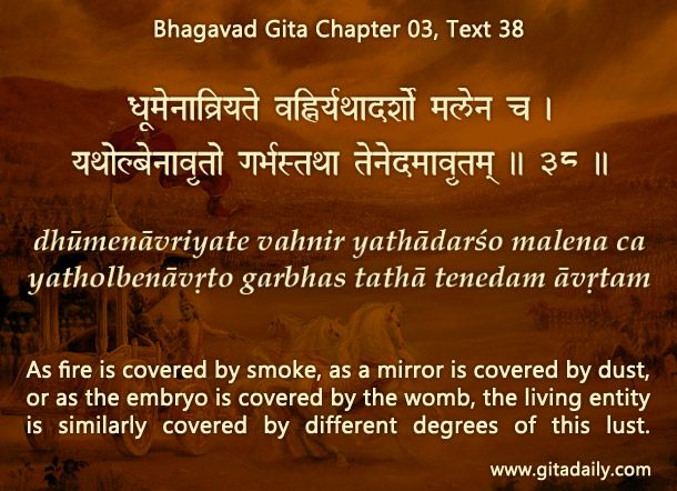 Bhagavad Gita Chapter 03 Text 38