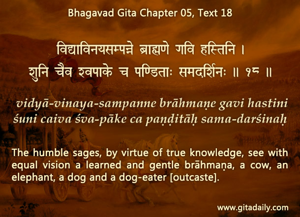 Bhagavad Gita Chapter 05 Text 18
