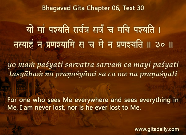Bhagavad Gita Chapter 06 Text 30