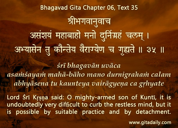 Bhagavad Gita Chapter 06 Text 35