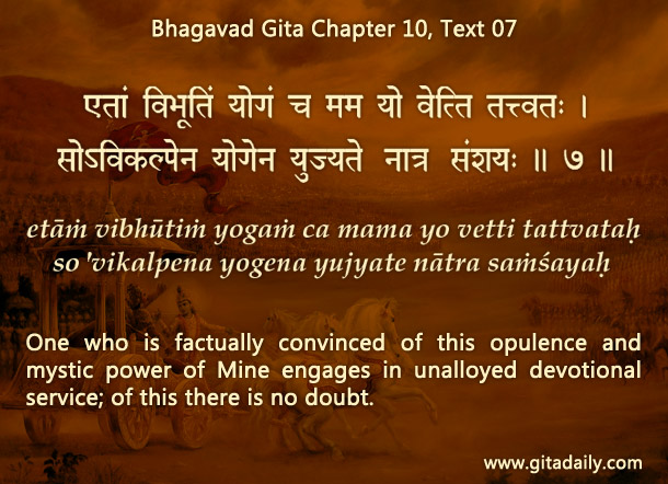 Bhagavad Gita Chapter 10 Text 07
