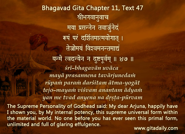 What is unprecedented about Krishna’s revelation of the universal form to Arjuna