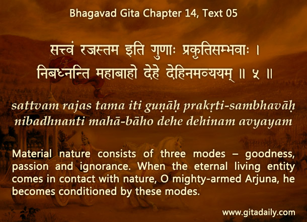 Bhagavad Gita Chapter 14 Text 05