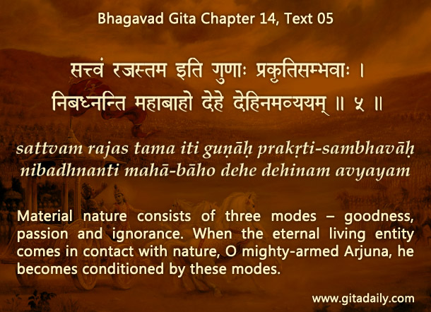 Two ways the Gita refers to the modes of material nature