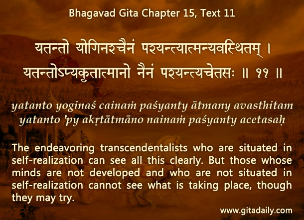Bhagavad Gita Chapter 15 Text 11
