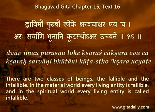 Bhagavad Gita Chapter 15 Text 16