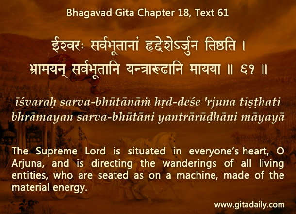 Bhagavad Gita Chapter 18 Text 61